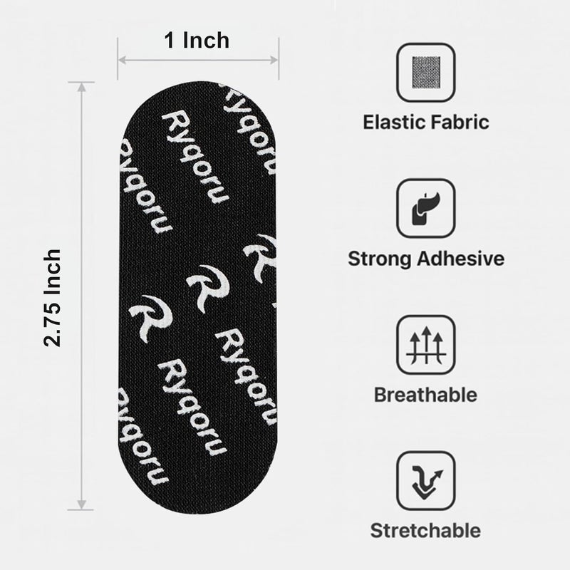 Ryqoru 40 PCS Bowling Thumb & Finger Tape, Fast Release Pre-Cut Insert Tape for Thumb Hole, Grip & Skin Protection, Breathable, No Residue, Black - Image 2